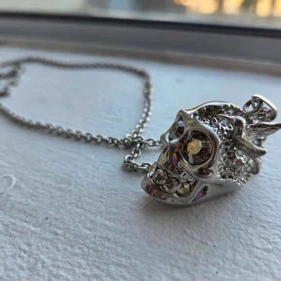 Alexander McQueen Skull and Bird Necklace - Picture 5 of 6